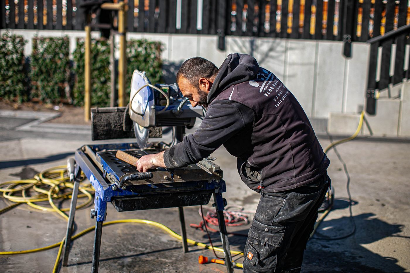 Detailansicht einer fertigen Aussenanlage